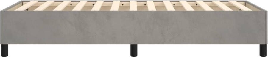 VidaXL Bedframe zonder matras 100x200 cm fluweel lichtgrijs - Foto 2