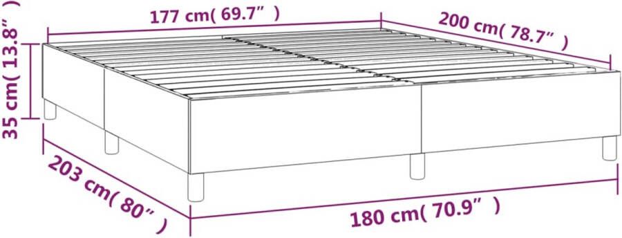 VidaXL Bedframe zonder matras 180x200 cm fluweel lichtgrijs - Foto 2