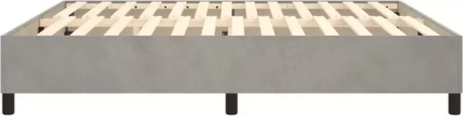 VidaXL Bedframe zonder matras 180x200 cm fluweel lichtgrijs - Foto 5