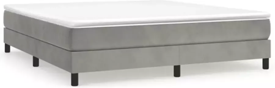 VidaXL Bedframe zonder matras 180x200 cm fluweel lichtgrijs - Foto 2