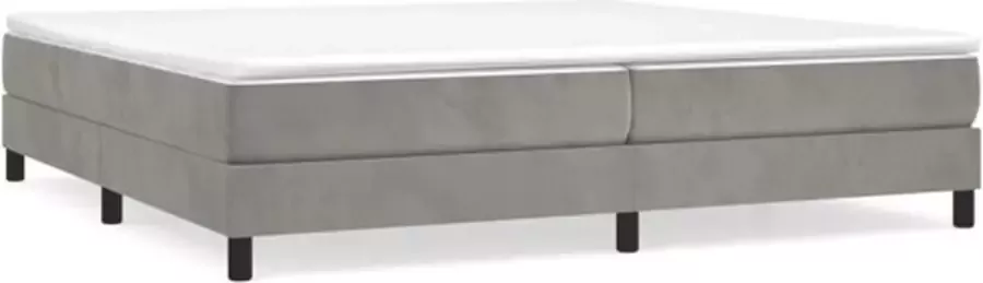 VidaXL Bedframe zonder matras 200x200 cm fluweel lichtgrijs - Foto 3