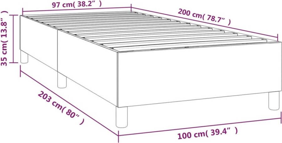 VidaXL Boxspringbedframe fluweel roze 100x200 cm - Foto 3