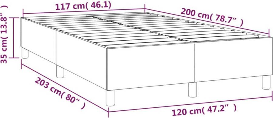 VidaXL Boxspringbedframe fluweel roze 120x200 cm - Foto 3