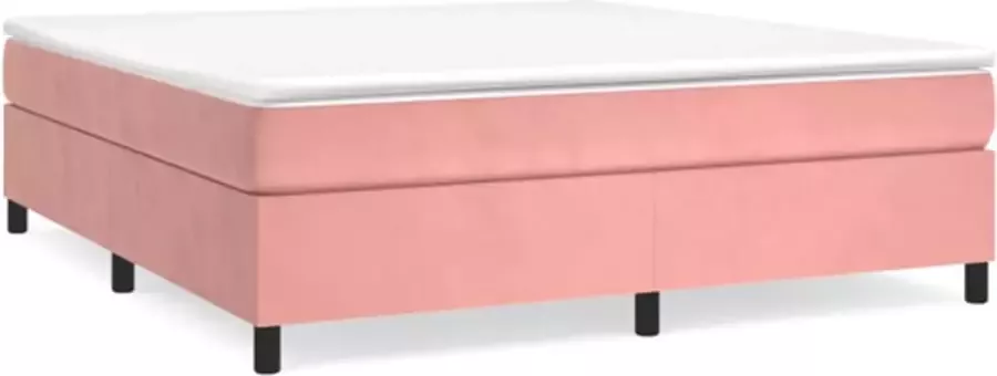 VidaXL Boxspringbedframe fluweel roze 180x200 cm - Foto 3