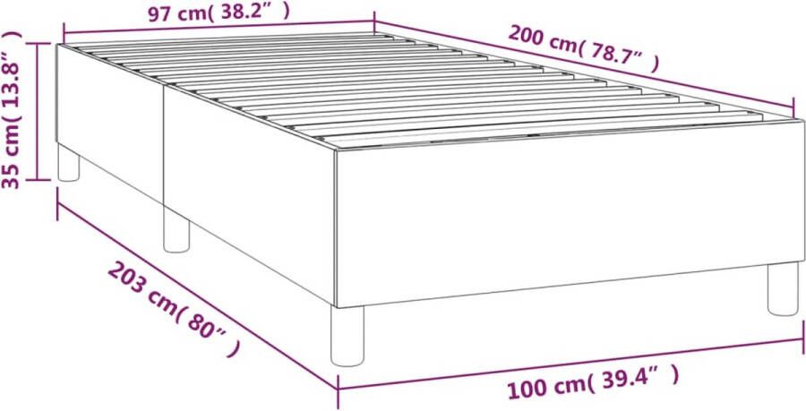 VidaXL Bedframe zonder matras 100x200 cm fluweel zwart - Foto 2