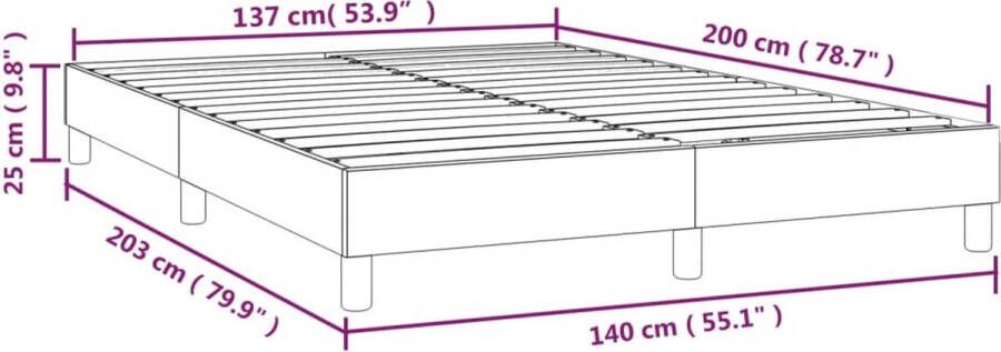 VidaXL Boxspringbedframe kunstleer bruin 140x200 cm - Foto 2