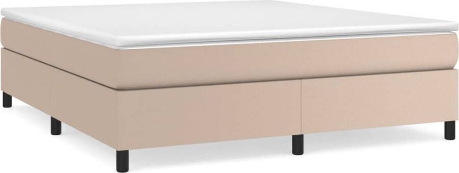VidaXL Boxspringbedframe kunstleer cappuccinokleurig 160x200 cm - Foto 4