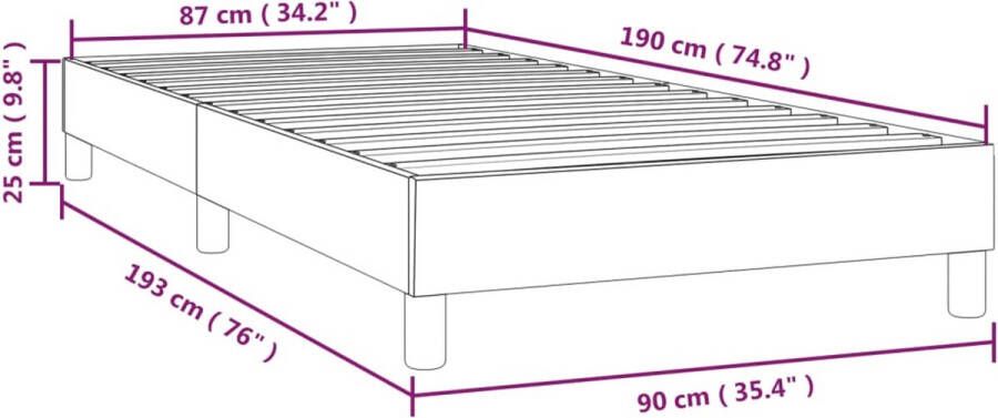 VidaXL -Bedframe-kunstleer-cappuccinokleurig-90x190-cm - Foto 2