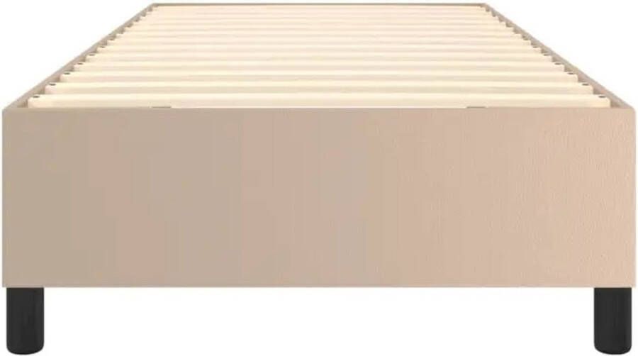 VidaXL Boxspringbedframe kunstleer cappuccinokleurig 90x200 cm - Foto 5