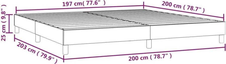 VidaXL Boxspringframe kunstleer crÃ¨mekleurig 200x200 cm