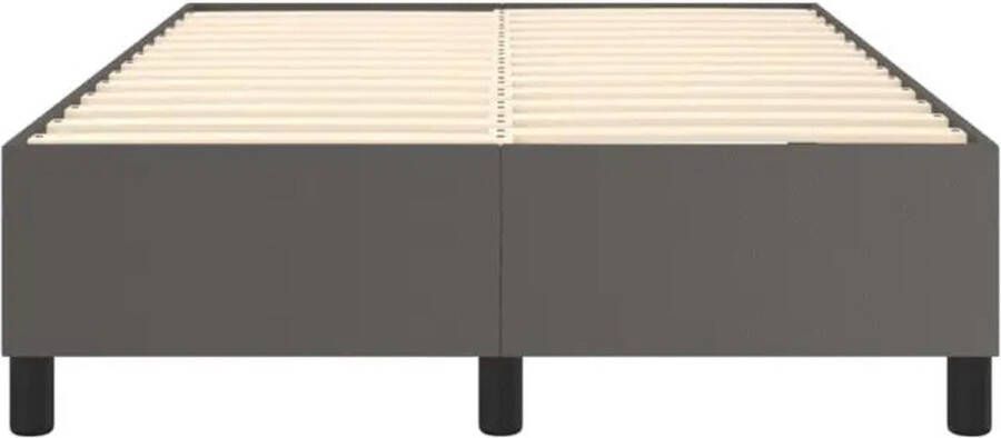 VidaXL Boxspringbedframe kunstleer grijs 120x200 cm - Foto 6