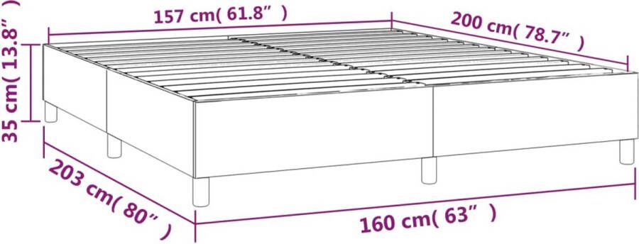 VidaXL -Boxspringframe-kunstleer-grijs-160x200-cm