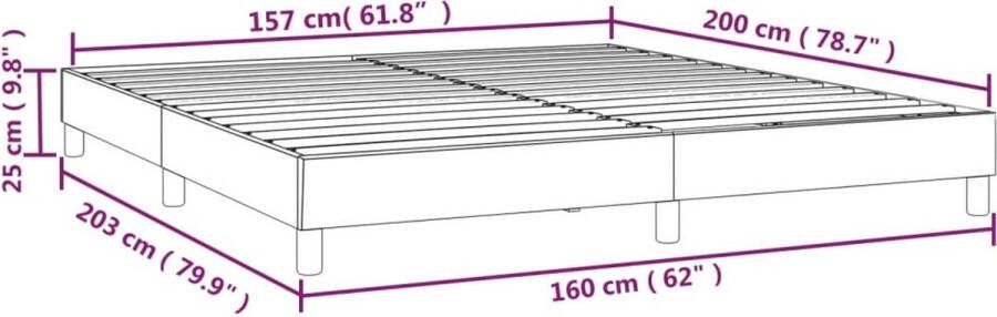 VidaXL -Boxspringframe-kunstleer-grijs-160x200-cm