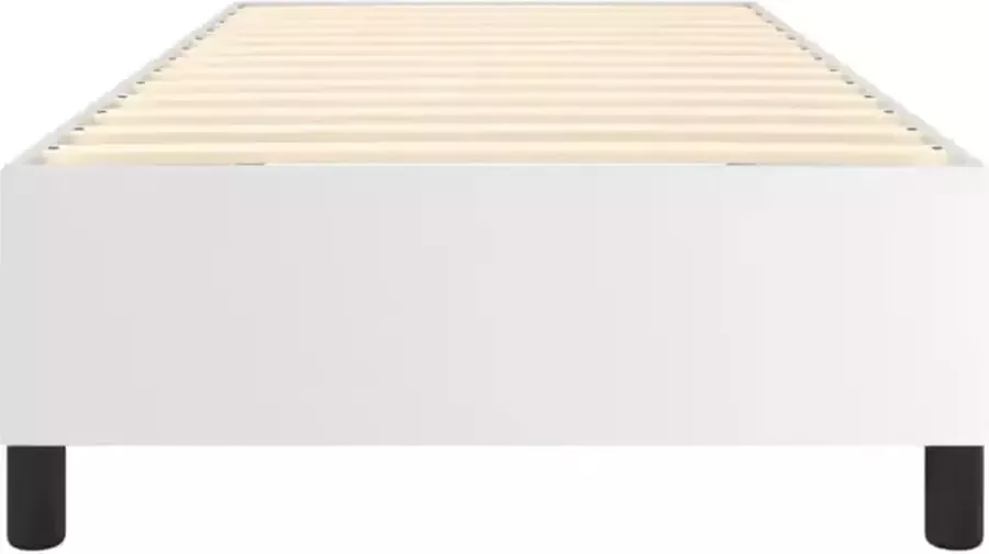 VidaXL Boxspringbedframe kunstleer wit 100x200 cm - Foto 3