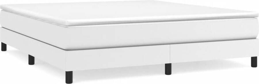 VidaXL Boxspringbedframe kunstleer wit 160x200 cm