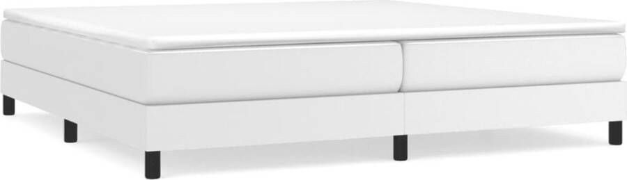 VidaXL Boxspringbedframe kunstleer wit 200x200 cm