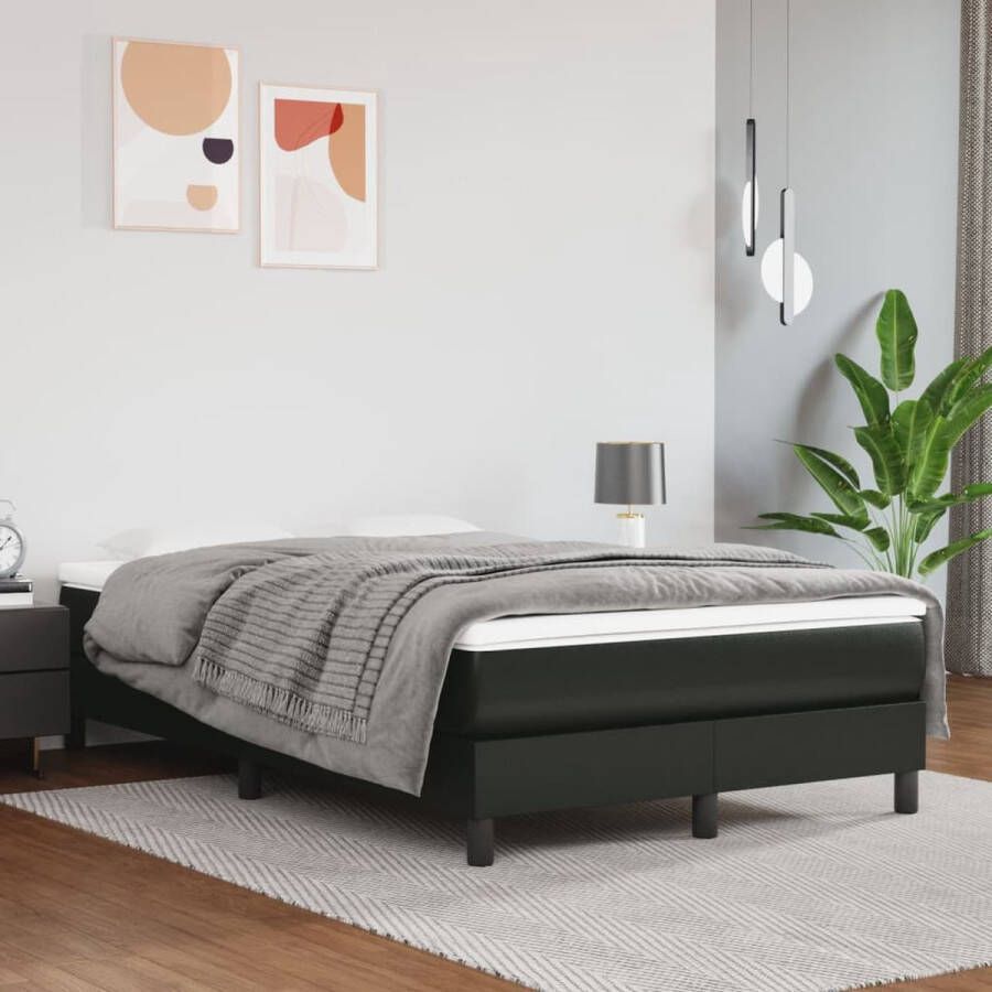 VidaXL Boxspringbedframe kunstleer zwart 120x200 cm - Foto 3
