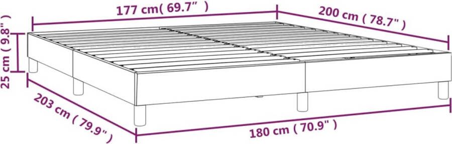 VidaXL Boxspringbedframe kunstleer zwart 180x200 cm - Foto 4