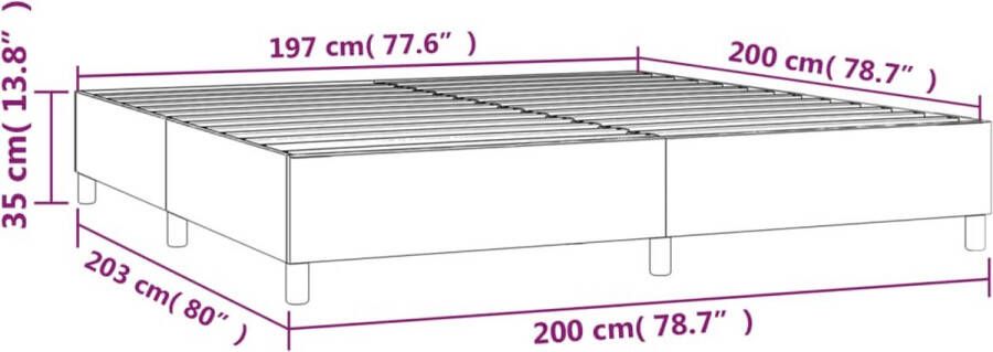 VidaXL Boxspringbedframe kunstleer zwart 200x200 cm