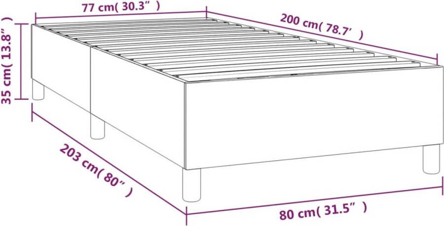 VidaXL Boxspringbedframe kunstleer zwart 80x200 cm - Foto 3