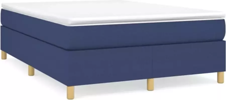 VidaXL Bedframe zonder matras stof blauw 140x190 cm - Foto 3