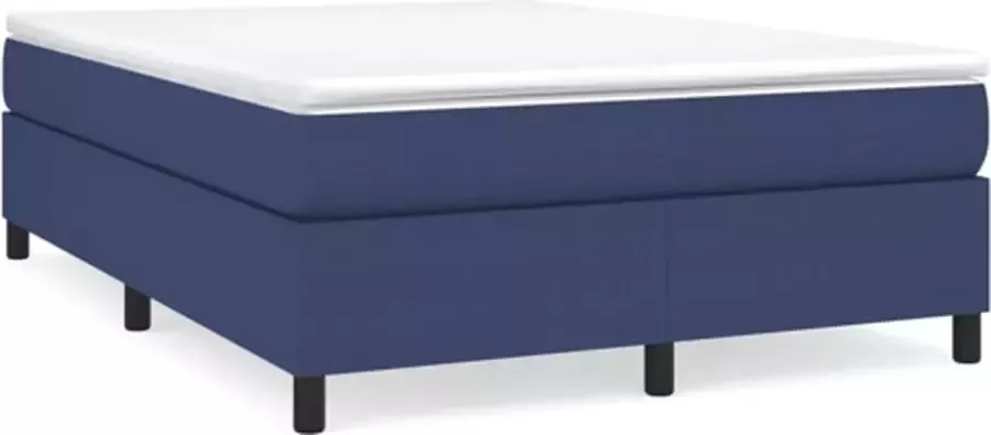 VidaXL Bedframe zonder matras stof blauw 140x200 cm - Foto 8