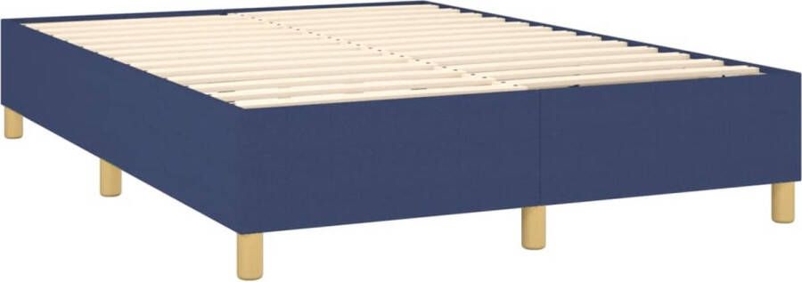 VidaXL Bedframe zonder matras stof blauw 140x200 cm - Foto 7