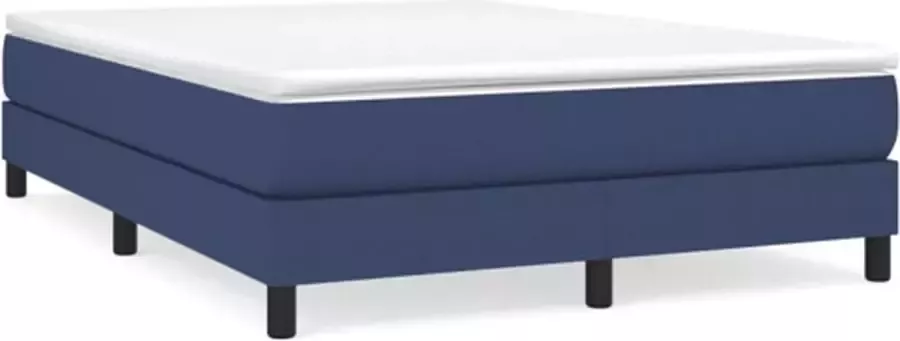 VidaXL Bedframe zonder matras stof blauw 140x200 cm - Foto 3