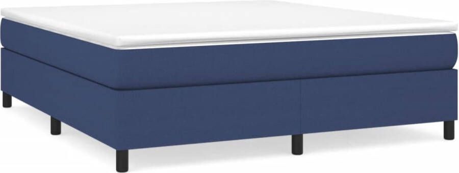 VidaXL Bedframe zonder matras stof blauw 160x200 cm - Foto 2