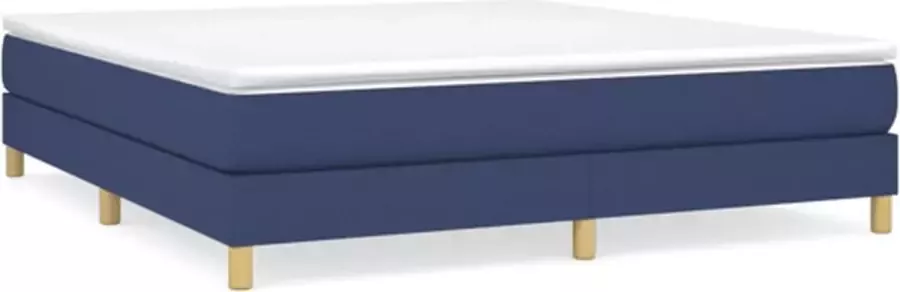 VidaXL Bedframe zonder matras stof blauw 160x200 cm - Foto 3