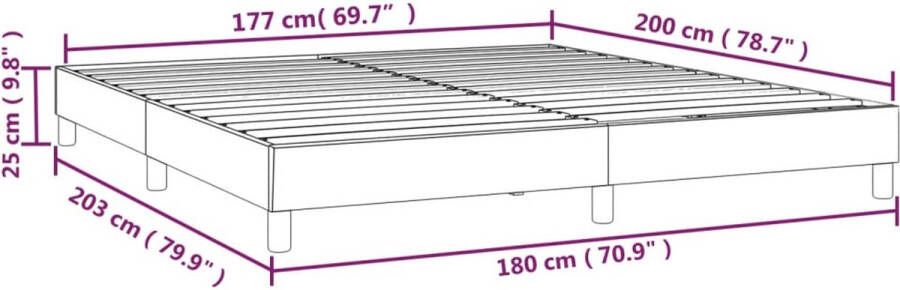 VidaXL Bedframe zonder matras stof blauw 180x200 cm - Foto 2