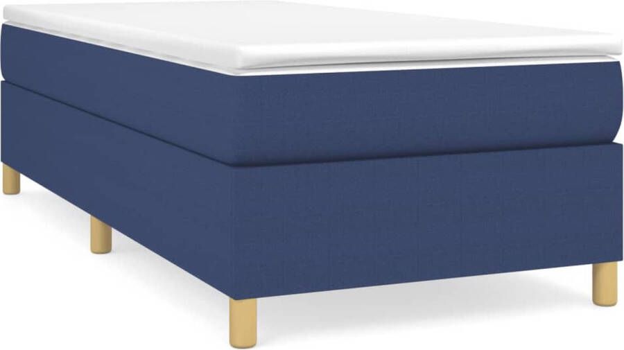 VidaXL Bedframe zonder matras 80x200 cm stof blauw - Foto 5