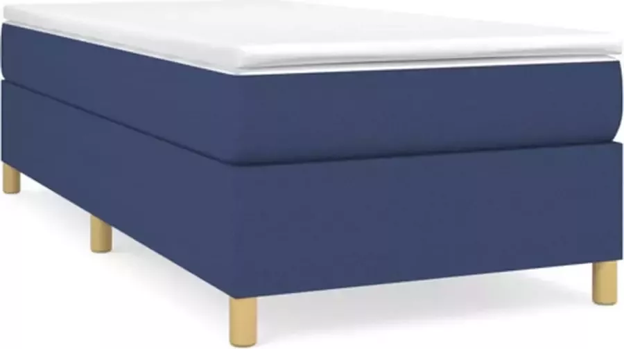VidaXL Bedframe zonder matras 90x200 cm stof blauw - Foto 5