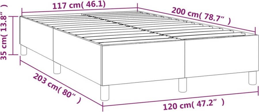 VidaXL Bedframe zonder matras 120x200 cm stof crÃ¨mekleurig - Foto 2