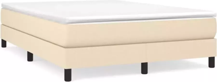 VidaXL Bedframe zonder matras stof crÃ¨mekleurig 140x190 cm - Foto 2