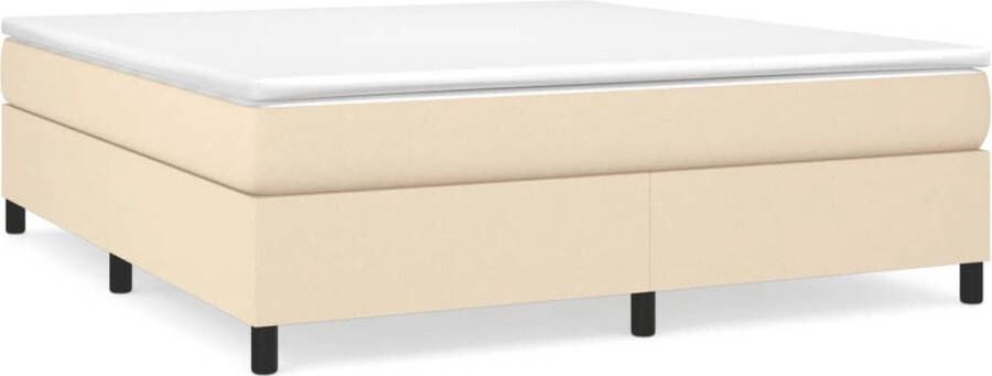 VidaXL Bedframe zonder matras stof crÃ¨mekleurig 160x200 cm - Foto 2