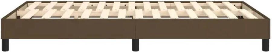 VidaXL Bedframe zonder matras 120x200 cm stof donkerbruin - Foto 3