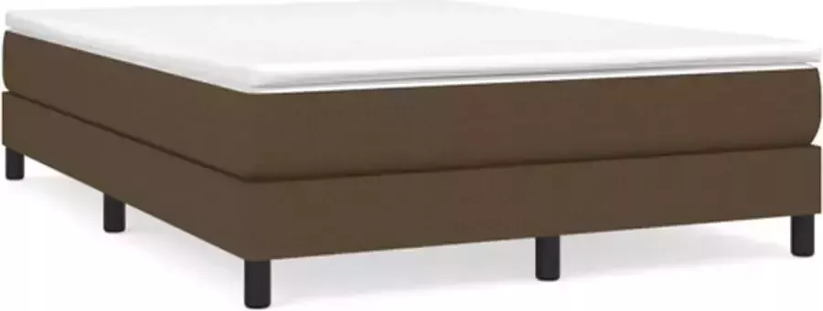 VidaXL Bedframe zonder matras stof donkerbruin 140x200 cm - Foto 2