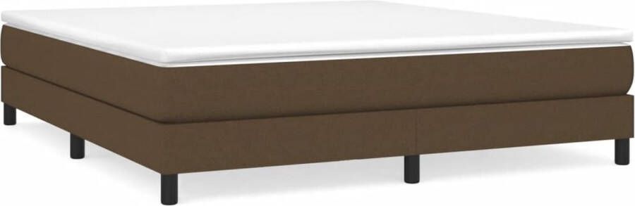 VidaXL Bedframe zonder matras stof donkerbruin 160x200 cm - Foto 2