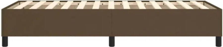 VidaXL Bedframe zonder matras 90x200 cm stof donkerbruin - Foto 4