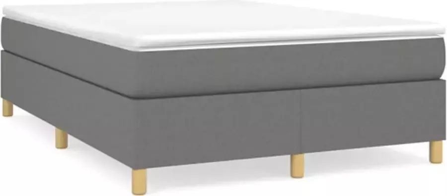 VidaXL Bedframe zonder matras stof donkergrijs 140x190 cm - Foto 3