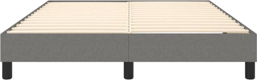 VidaXL Bedframe zonder matras stof donkergrijs 140x190 cm - Foto 2