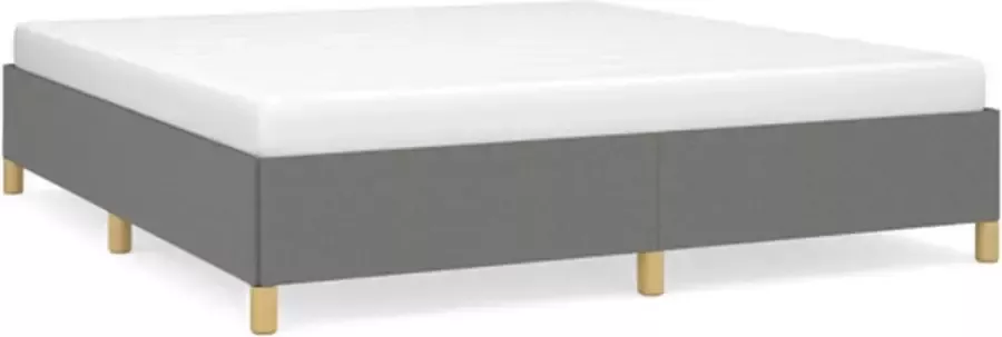VidaXL Bedframe zonder matras stof donkergrijs 160x200 cm - Foto 8