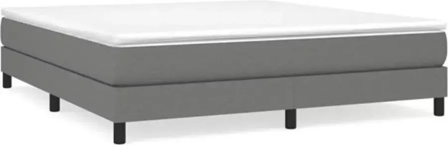 VidaXL Bedframe zonder matras stof donkergrijs 180x200 cm - Foto 3