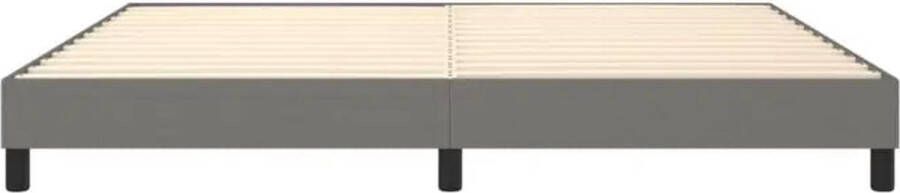 VidaXL Bedframe zonder matras stof donkergrijs 200x200 cm - Foto 3