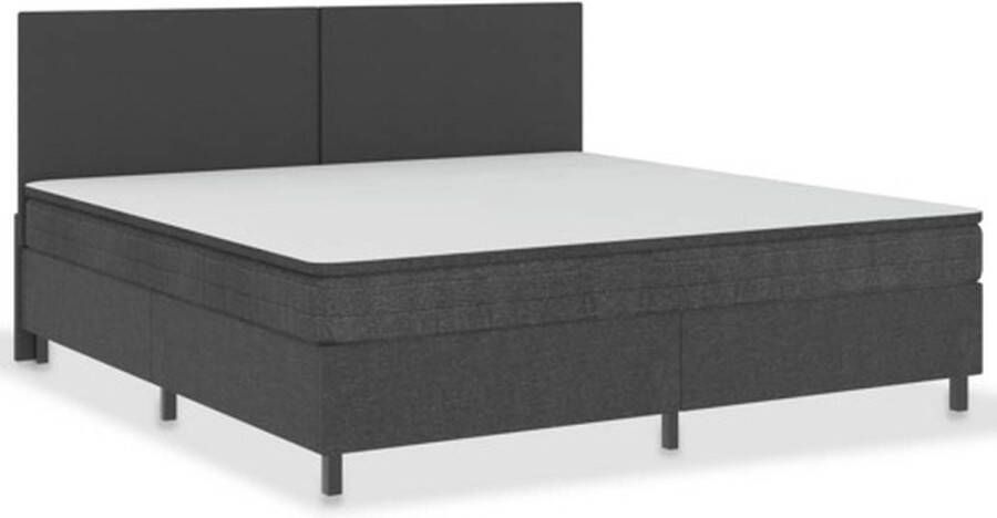VidaXL -Boxspringframe-stof-grijs-200x200-cm