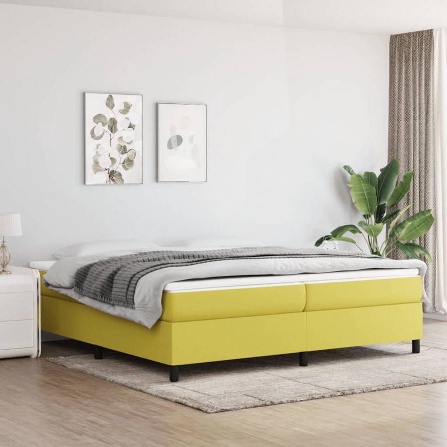 VidaXL Bedframe zonder matras 200x200 cm stof groen