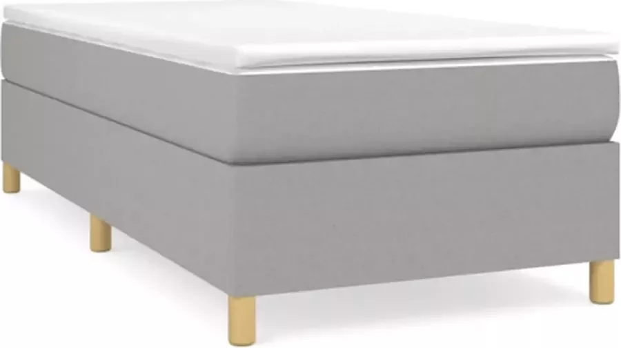 VidaXL Bedframe zonder matras 100x200 cm stof lichtgrijs - Foto 3