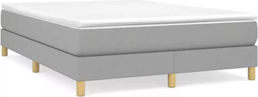 VidaXL Bedframe zonder matras stof lichtgrijs 140x200 cm