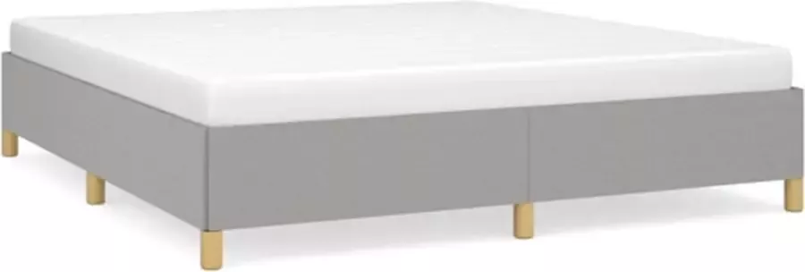 VidaXL Bedframe zonder matras stof lichtgrijs 160x200 cm - Foto 6